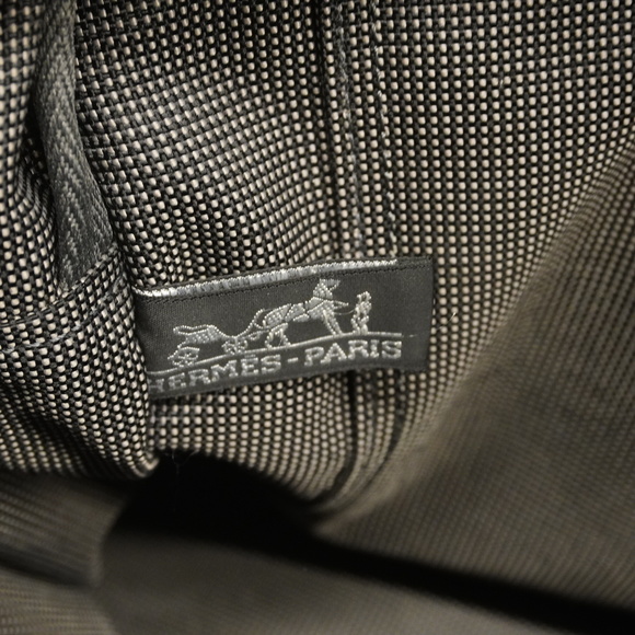 Auth Hermes Her Line Yale Line MM Women's Canvas Tote Bag Black - Picture 5 of 11